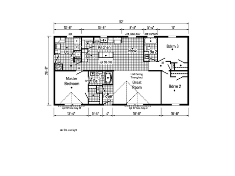 Westlake Ranch 28523F | 3 bedroom, 2 bathroom, 1387 sqft home | Built by Cavco - Dorchester in Dorchester, WI.