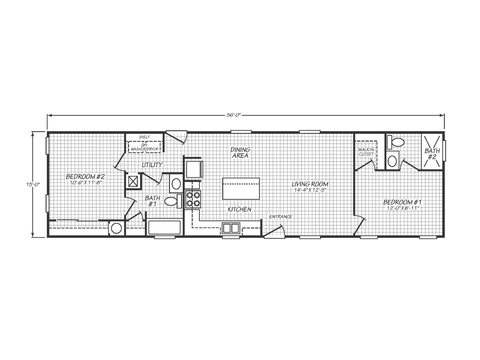 Solaris 16562A | 2 bedroom, 2 bathroom, 863 sqft home | Built by Cavco - Goodyear in Goodyear, AZ.