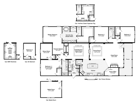 La Belle | 4 Bedroom, 3 Bathroom, 2897 sqft home. Built by Cavco - Austin in Austin, TX.