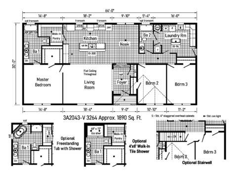 Barnard's Star 32643A | 3 bedroom, 2 bathroom, 1920 sqft home. Built by Cavco - Clarion in Shippenville, PA