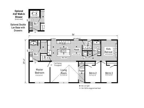 Limited 4 28563D | 3 bedroom, 2 bathroom, 1531 sqft home | Built by Cavco - Crouse in Crouse, NC.