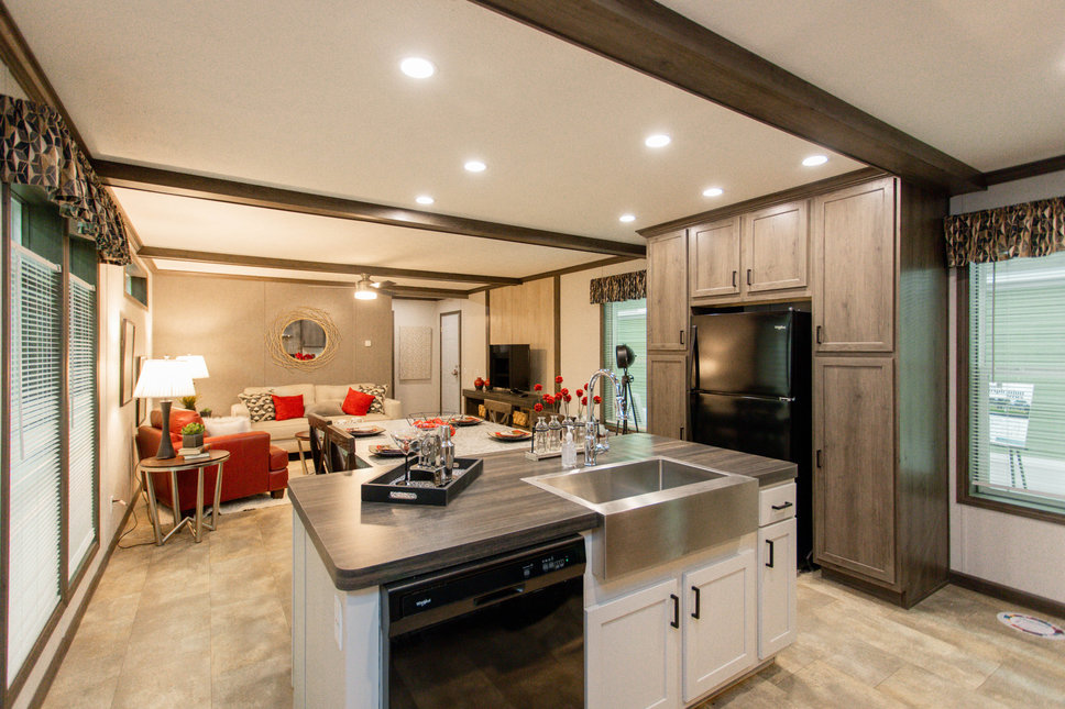 Kitchen and Living Room - The Inspiration Series National 186545 Manufactured Home by Fairmont Homes