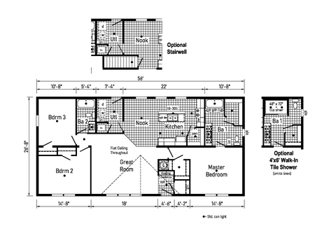 Eastland Concepts 28563H | 3 bedroom, 2 bathroom, 1493 sqft home. Built by Cavco - Shippenville in Shippenville, PA.