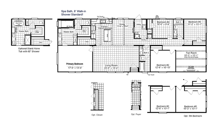 Horizon 28764Z | 4 bedroom, 3 bathroom, 2076 sqft home | Built by Cavco - Fort Worth in Fort Worth, TX.