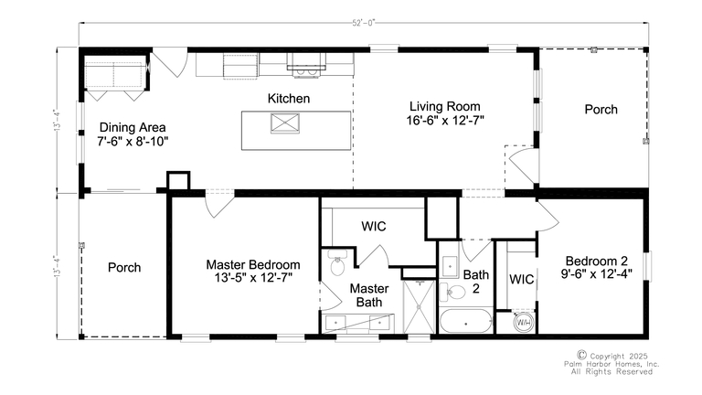 Kinsley 28522F | 2 bedroom, 2 bathroom, 1387 sqft home. Built by Cavco - Plant City in Plant City, FL