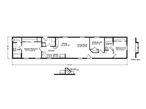 American Freedom IV | 3 bedroom, 2 bathroom, 954 sqft home | Built by Cavco - Millersburg in Millersburg, OR.