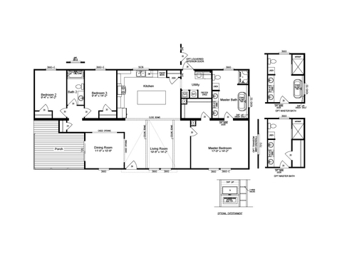 Foley 32643A | 3 bedroom, 2 bathroom, 1898 sqft home | Built by Cavco - Moultrie in Moultrie, GA.