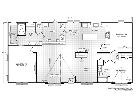 Modern Farmhouse 32643A | 3 bedroom, 2 bathroom, 1984 sqft home. Built by Cavco - Austin in Austin, TX.