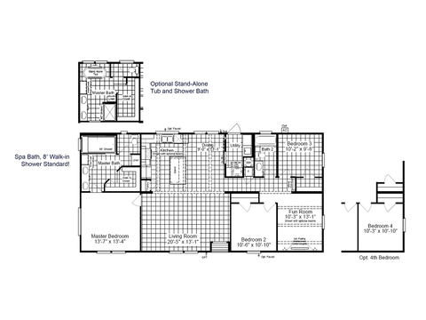 Horizon 28563Z | 3 bedroom, 2 bathroom, 1531 sqft home | Built by Cavco - Fort Worth in Fort Worth, TX.