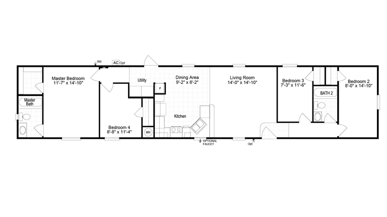 Four Corners 16764F Manufactured Home from Palm Harbor Homes, a Cavco ...