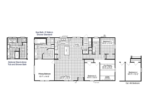 Horizon 30563Z | 3 bedroom, 2 bathroom, 1680 sqft home | Built by Cavco - Fort Worth in Fort Worth, TX.