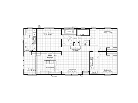 Palladium 30603D | 3 bedroom, 2 bathroom, 1800 sqft home | Built by Cavco - Fort Worth in Fort Worth, TX.