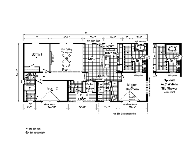 Farmhouse 28563F | 3 bedroom, 2 bathroom, 1493 sqft home | Built by Cavco - Dorchester in Dorchester, WI.