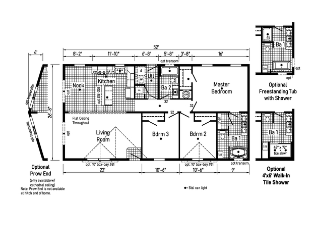 Retreat 28523D | 3 bedroom, 2 bathroom, 1387 sqft home | Built by Cavco - Dorchester in Dorchester, WI.