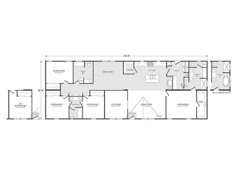 Solaris 28764A | 4 bedroom, 3 bathroom, 2027 sqft home | Built by Cavco - Goodyear in Goodyear, AZ.