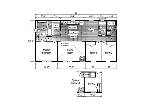 Super Bee 28523F | 3 bedroom, 2 bathroom, 1387 sqft home. Built by Cavco - Clarion in Shippenville, PA.