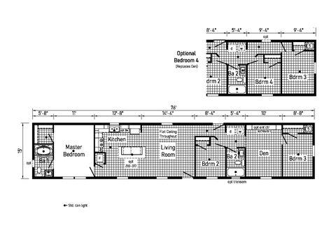 Westlake Single 16763J | 3 bedroom, 2 bathroom, 1140 sqft home | Built by Cavco - Dorchester in Dorchester, WI.