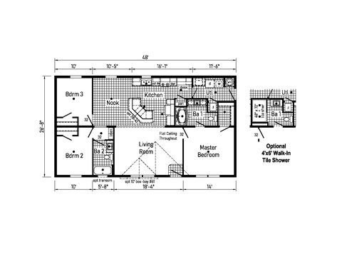 Westlake Modular 28483A | 3 bedroom, 2 bathroom, 1280 sqft home | Built by Cavco - Dorchester in Dorchester, WI.