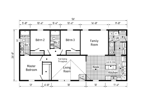 28563D | 3 bedroom, 2 bathroom, 1493 sqft home. Built by Cavco - Clarion in Shippenville, PA.