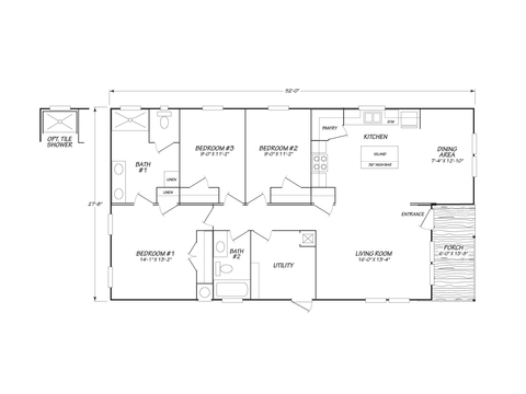Eden Series | 3 bedroom, 2 bathroom, 1372 sqft home. Built by Cavco - Duncan in Duncan, OK