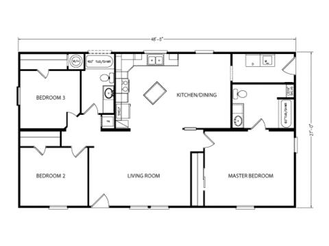 Bay View II | 3 bedroom, 2 bathroom, 1296 sqft home | Built by Cavco - Millersburg in Millersburg, OR.