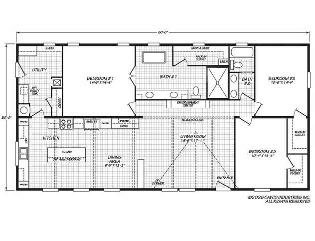 Beam House 32603X | 3 bedroom, 2 bathroom, 1800 sqft home. Built by Cavco - Lafayette in Lafayette, TN