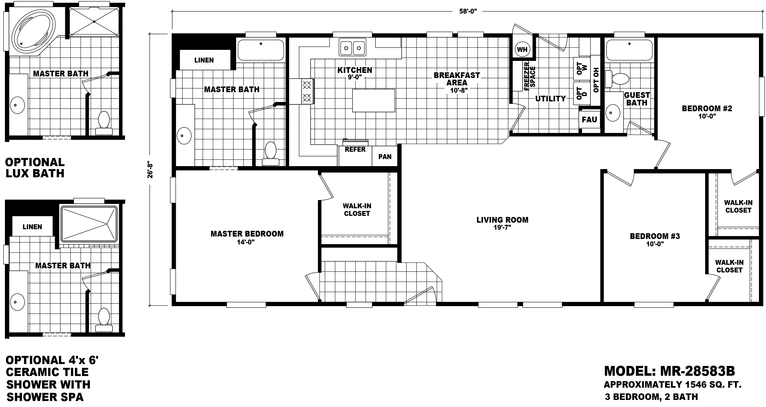 Mountain Ridge 28583b Manufactured Home From Durango Homes, A Cavco Company