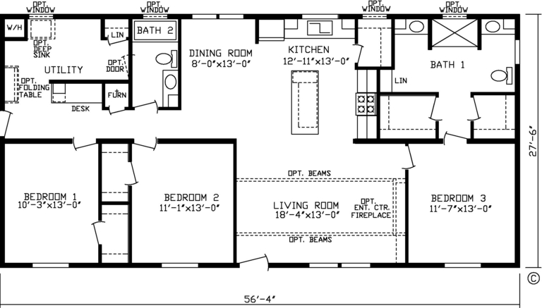 The Belmont 184044 Manufactured Home from Friendship Homes, a Cavco Company