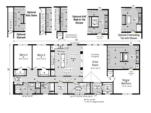 Ultra Deuce 4 | 3 bedroom, 2 bathroom, 2280 sqft home | Built by Cavco - Goshen in Goshen, IN.