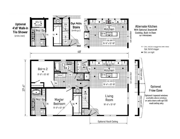 2 Bed Modular Home (Double-wide) for Sale - Francisco 1 28482CM