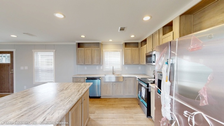 Ridgeline 16764F | 4 bedroom, 2 bathroom, 1140 sqft home. Built by Cavco - Lancaster in Lancaster, TX.