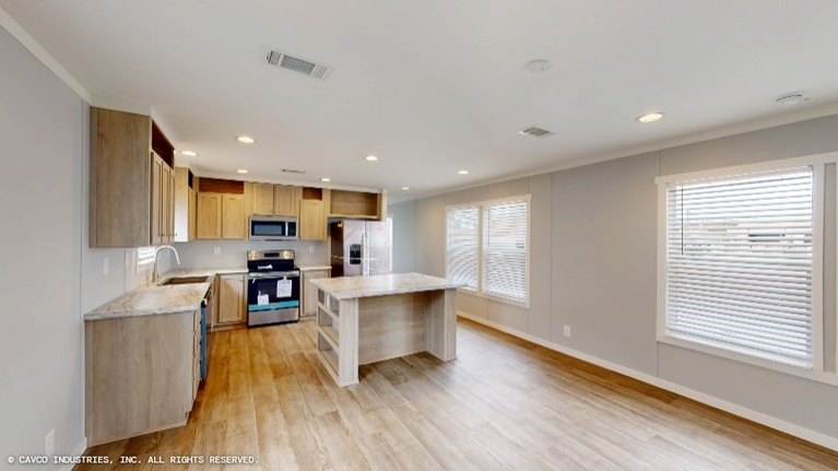 Ridgeline 16764F | 4 bedroom, 2 bathroom, 1140 sqft home. Built by Cavco - Lancaster in Lancaster, TX.