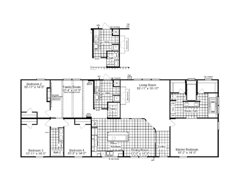 Picasso 30764A | 4 bedroom, 3 bathroom, 2280 sqft home | Built by Cavco - Fort Worth in Fort Worth, TX.