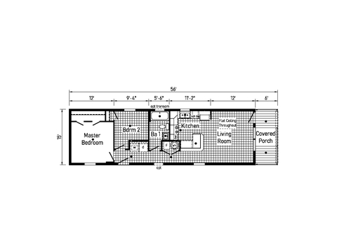 Westlake Single 16562A | 2 bedroom, 1 bathroom, 840 sqft home | Built by Cavco - Dorchester in Dorchester, WI.