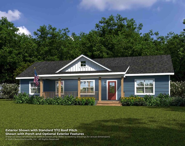 Grandview I | 3 bedroom, 2 bathroom, 1659 sqft home | Built by Cavco - Martinsville in Martinsville, VA.