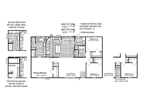 Arlington 30523A | 3 bedroom, 2 bathroom, 1560 sqft home | Built by Cavco - Fort Worth in Fort Worth, TX.
