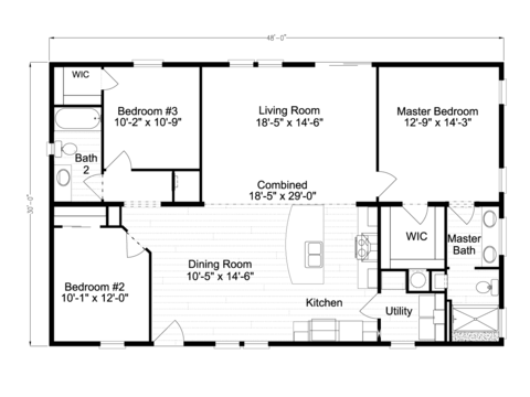 The Ventura VI | 3 bedroom, 2 bathroom, 1440 sqft home. Built by Cavco - Plant City in Plant City, FL.