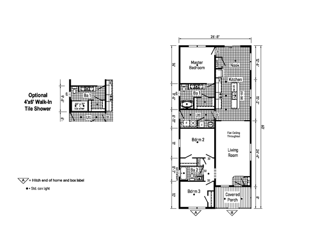 Westlake Modular 28603C | 3 bedroom, 2 bathroom, 1600 sqft home | Built by Cavco - Dorchester in Dorchester, WI.