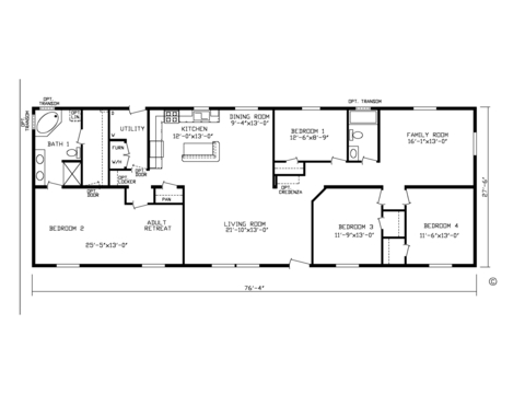 The Momentum 28764A | 4 bedroom, 2 bathroom, 2799 sqft home | Built by Cavco - Montevideo in Montevideo, MN.