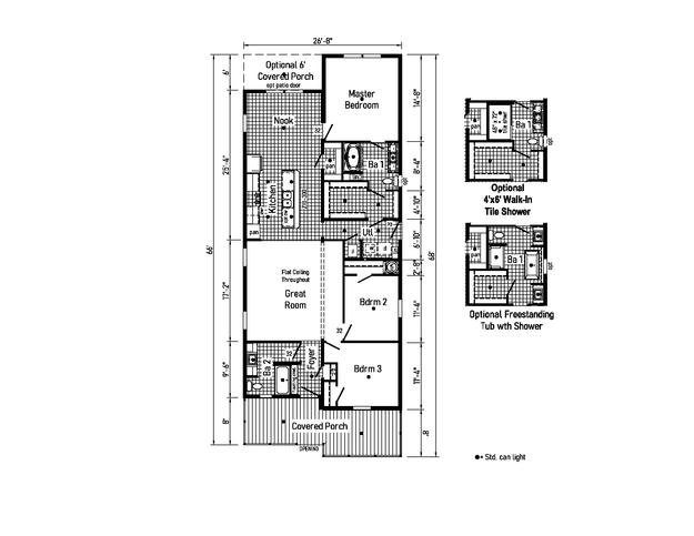 Retreat 28683B | 3 bedroom, 2 bathroom, 1600 sqft home | Built by Cavco - Dorchester in Dorchester, WI.
