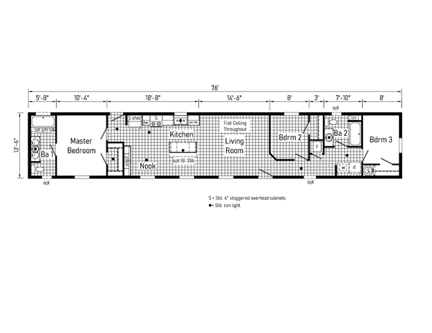 Firebird 14763A | 3 bedroom, 2 bathroom, 1013 sqft home. Built by Cavco - Clarion in Shippenville, PA.