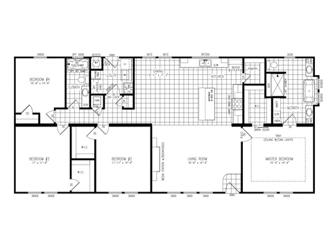 Highland 32664L | 4 bedroom, 2 bathroom, 1980 sqft home. Built by Cavco - Lake Arlington in Fort Worth, TX.