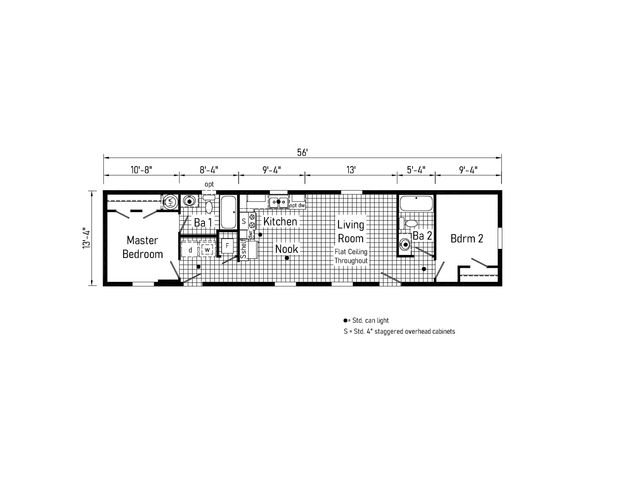 Charger 14562A | 2 bedroom, 2 bathroom, 747 sqft home. Built by Cavco - Clarion in Shippenville, PA.