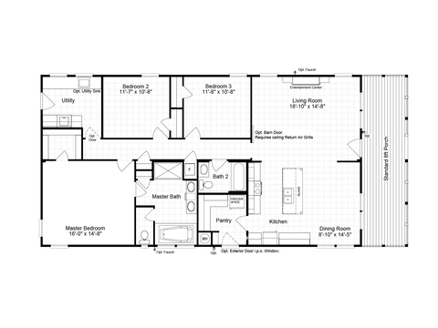 Retreat 30643R | 3 bedroom, 2 bathroom, 1920 sqft home | Built by Cavco - Fort Worth in Fort Worth, TX.