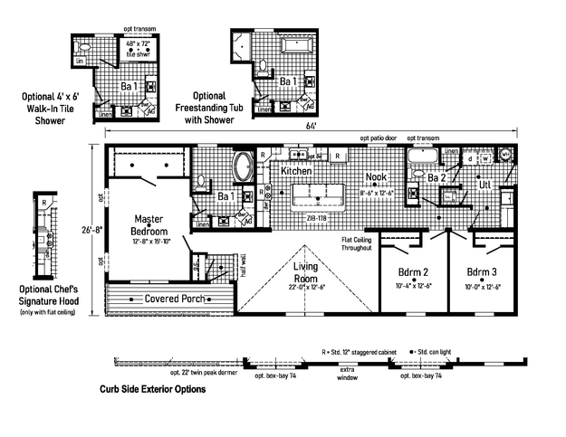 Maplewood | 3 bedroom, 2 bathroom, 1707 sqft home | Built by Cavco - Goshen in Goshen, IN.
