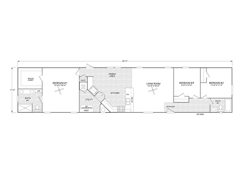Solitaire 18803A | 3 bedroom, 2 bathroom, 1360 sqft home. Built by Cavco - Presidio in Presidio, TX