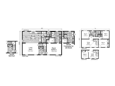 Paramount 28444AM | 4 bedroom, 2.5 bathroom, 2346 sqft home. Built by Cavco - Manorwood in Emlenton, PA.