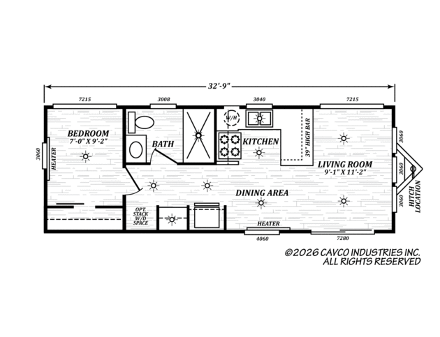 Cavco Custom Cabin 12331X | 1 bedroom, 1 bathroom, 399 sqft home | Built by Cavco - Rocky Mount in Rocky Mount, VA.
