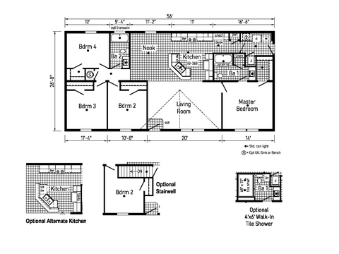 Deneb 28564B | 3 bedroom, 2 bathroom, 1493 sqft home. Built by Cavco - Clarion in Shippenville, PA.