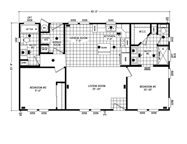Edge 24402B |  2 bedroom, 2 bathroom, 933 sqft home | Built by Cavco - Goodyear in Goodyear, AZ.